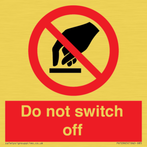 Do not switch off 